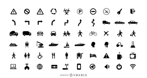 collection  pictogram icons vector