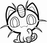 Pokemon Meowth Malvorlagen Dragoart Pagers Miau Pikachu Páginas Jolteon Drucken Coloriages Diddel Maus Niedliche Enfant Sobres Marciales Carpetas Dessins Prntr sketch template
