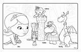 Doc Mcstuffins Coloring Kids Pages Print Color sketch template