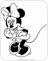 Minnie Coloring Mouse Pages Disneyclips Sly sketch template