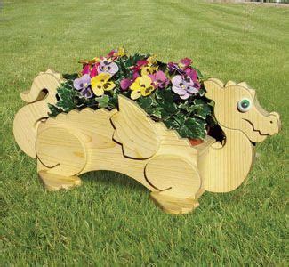 wooden animal planters planter woodworking plans dragon flower pot