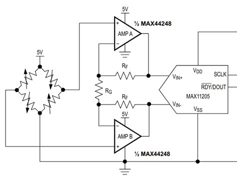 operational amplifier load cell amplification circuit operation electrical engineering stack