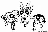Coloring Pages Powerpuff Girls Printable Bubbles Buttercup Blossom Print Cartoon sketch template