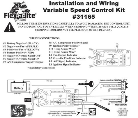 flex  lite electric fan controller wiring diagram wiring diagram