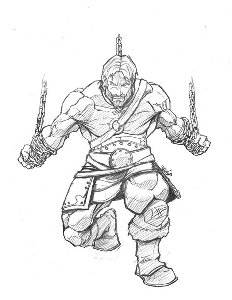 viking warrior drawing sketch coloring page