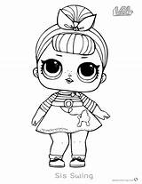 Lol Surprise Doll Coloring Pages Sis Swing Printable Cute Unicorn Bettercoloring Choose Board sketch template