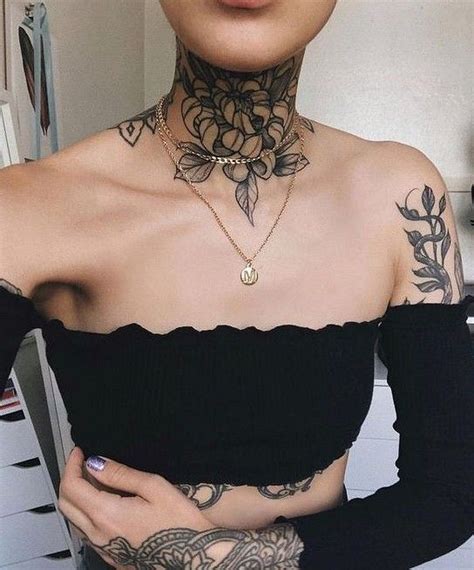 Neck Tattoos For Women Inspiring Designs