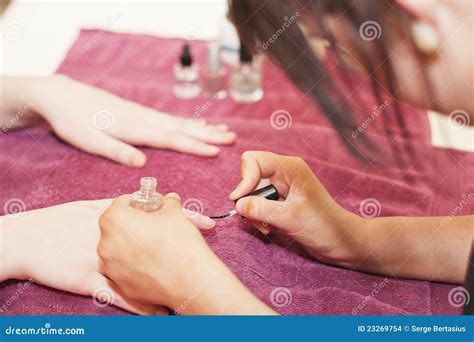 manicure treatment  beauty spa saloon stock photo image  care