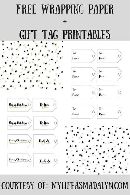 wrapping paper gift tag printables  printable gift tags