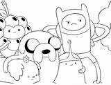 Coloring Adventure Time Pages Network Cartoon sketch template