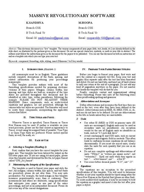 ieee format sample paper  note typography citation