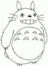 Totoro Coloring Neighbor Ghibli Colorear Voisin Coloriages Vecino Gratuit Postale Cartes sketch template