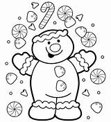 Coloring Christmas Pages Printable Gingerbread Kids Cute Color Sheets Man Grandmaideas Sheet Printables Grandma Holiday Fun Book sketch template