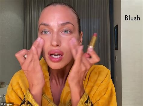 irina shayk shares her beauty secrets in a how to video that includes