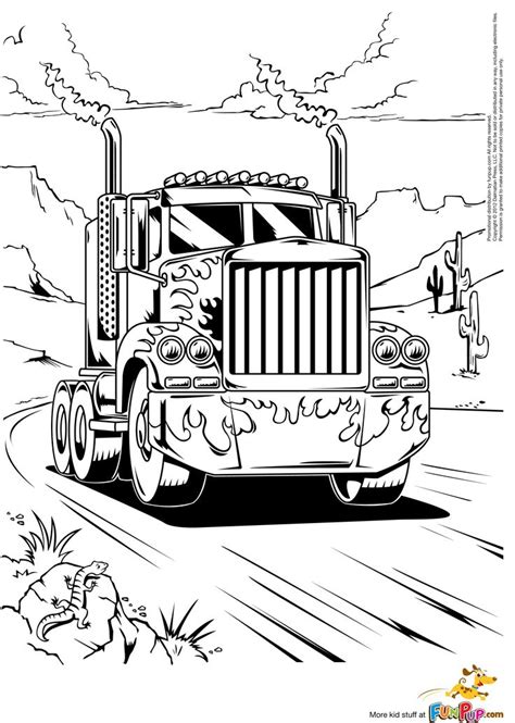 printable coloring pages trucks