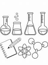 Science Tools Coloring Kids Fun Calendar Create sketch template