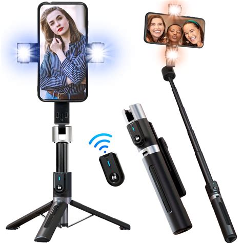 Msova Extendable Selfie Stick 45 Lighted Selfie Stick Tripod With