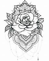 Tattoos Voksne Flower Getcolorings Voksen sketch template