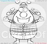 Chubby Hug Lumberjack Wanting Happy Female Clipart Cartoon Outlined Coloring Vector Cory Thoman Male Clipartof sketch template