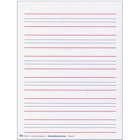 raised  writing paper red  blue lines package   walmart