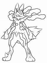 Mega Coloring Pages Pokemon Evolution Lucario Printable Getcolorings Print Color sketch template