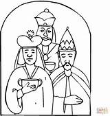 Wise Men Coloring Jesus Gifts Pages Worship Came Little Three Color Printable Supercoloring Clipart Drawing sketch template
