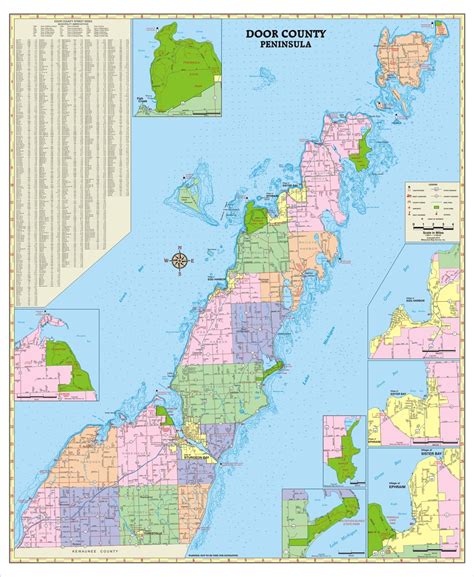 printable map  door county printable word searches