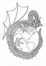 Dragon Mandalas Drachen Animal Ausdrucken Drache Welt Hellokids Feu Imprimer Drago Ganzes Coloriages Kinderbilder Spiritual Ausmalbild Dino Farben Drucken Cbt sketch template