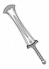 Espada Schwert Spada Malvorlage Zwaard Epee épée Ausmalbild Kleurplaten Printen sketch template