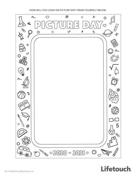 picture day coloring pages  lifetouch school