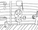 Higiene Banheiro Pessoal Menino Infantil sketch template