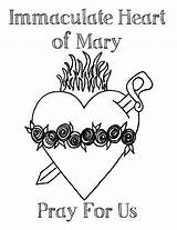 Heart Mary Immaculate Sacred Coloring Jesus Sorrows Seven Pages Prayer Holy Hail Pray Catholic Queen Cards Radiant Him Look Virgin sketch template