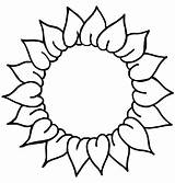 Sunflower Drawing Coloring Line Clipart Pages Flower Preschoolers Template Clip Drawings Head Cliparts Pattern Traceable Stencil Sunflowers Decoart Easy Library sketch template