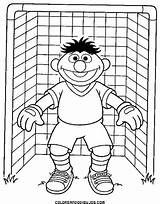 Voetbal Kleurplaat Kleurplaten Ernie Elmo Doel Futbol Portero Fussball Barrio Sesamo Futbolistas Sesame Malvorlage Fussballspieler Ronaldo Animaatjes Maïs épis Planetadibujos sketch template