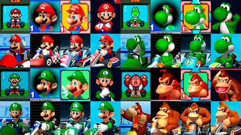 Mario Kart Classic Characters Evolution Evolución De Los