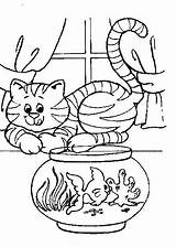 Colorat Pisici Kleurplaat Gatti Kittens Poisson Animale Chats Katten Kleurplaten Poezen P92 Katze Gatto Planse Ninos Primiiani Stampare Desene Bowl sketch template