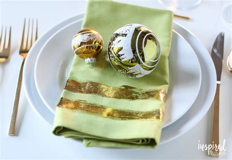 diy gold foil napkins inspired  charm