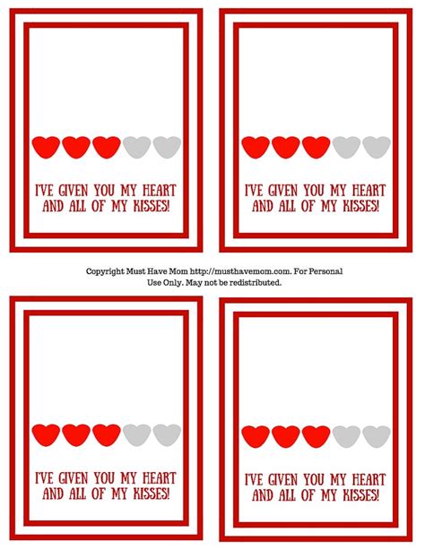 valentines day printable ive    heart