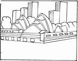 Sydney Opera House Coloring Pages Skyscraper Harbour Drawing Color Bridge Getdrawings Printable sketch template