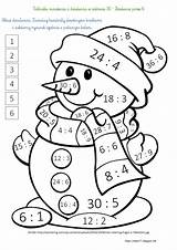 Kolorowanki Tabliczka Matematyka Matematyczne Edukacyjny Mnożenia Zadania Zakresie Snowman Mathe Navideños Klasa Dzielenia Multiplication Dzielenie Arkusze źródło Obliczeń Wykorzystane Matematicas sketch template