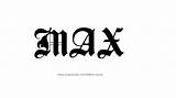 Max Name Tattoo Designs sketch template