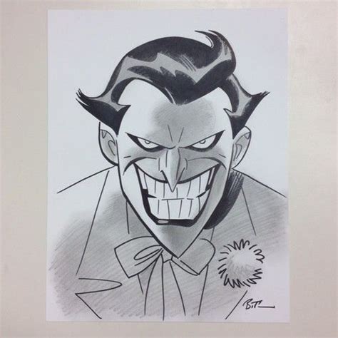 bruce timm joker pencil ink sketch nr ink haha and