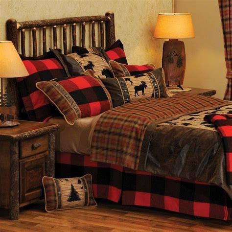 pin   real log furniture place    cabin log cabin bedding cabin bedroom cabin decor