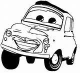 Cartoon Car Coloring Cars Luigi Pages Race Cliparts Clipart Convertible Police Library Funny Clip Printable Use sketch template