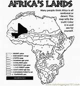 Africa Coloring Map Pages Worksheet Biome Kids Geography Color School Printable Worksheets Afrika Biomes Environment Social Studies Lands African Educational sketch template