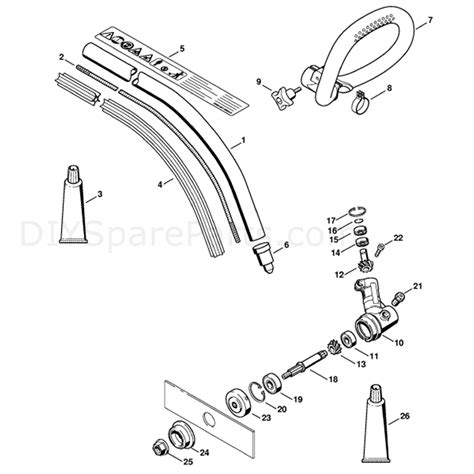 stihl fc  edger fc  parts diagram drive tube assembly