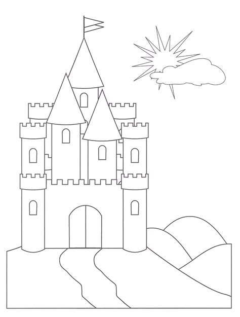 princess castles colouring pages