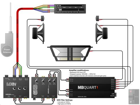 wiring diagram  speakers  amplifier