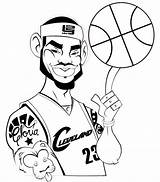 Lebron Coloring James Pages Kevin Durant Kobe Bryant Cartoon Clipart Step 76ers Nba Dunking Drawing Printable Cliparts Characters Color Basketball sketch template
