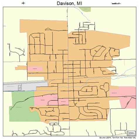 davison michigan street map